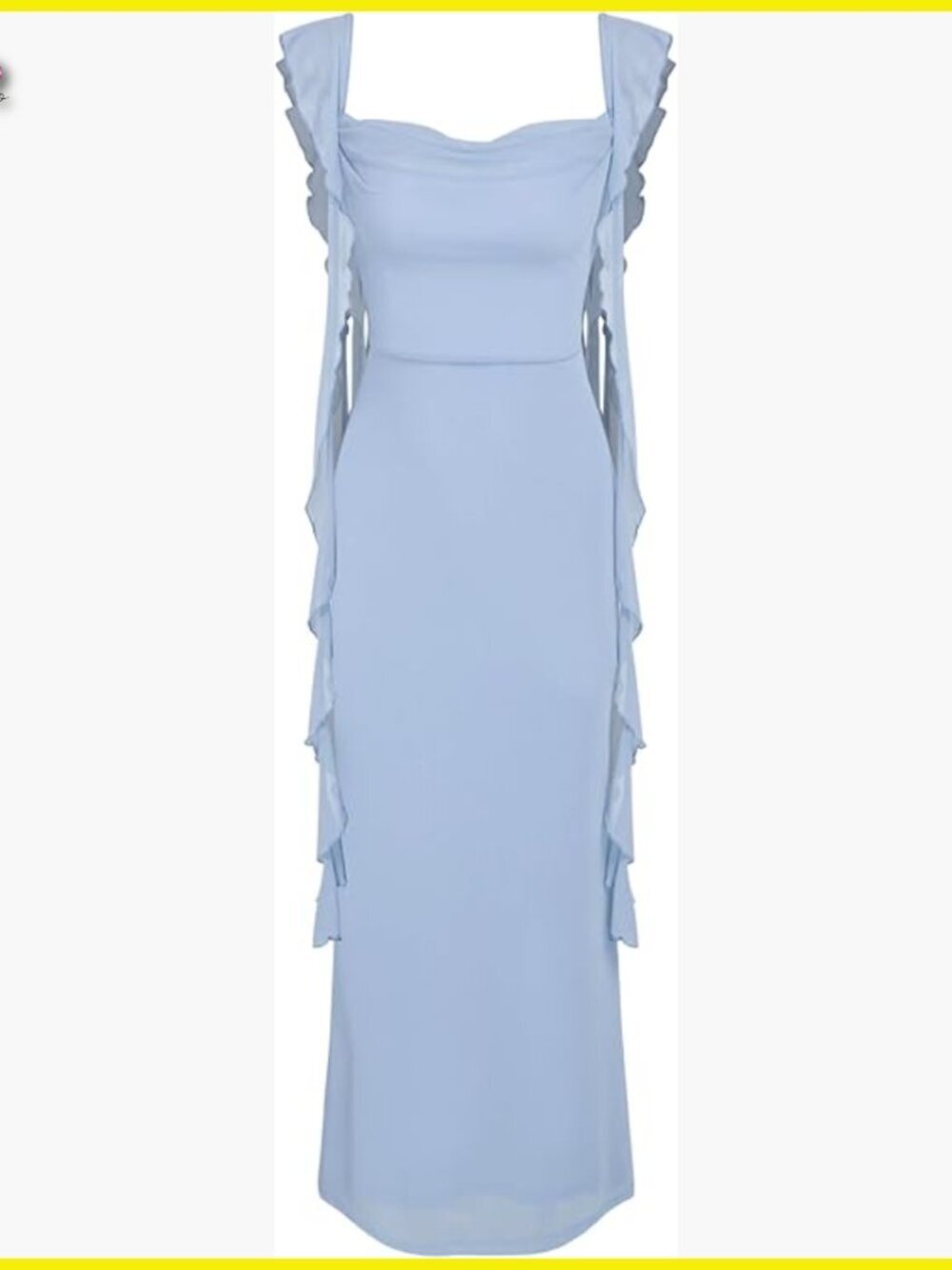 Sleeveless Mesh Ruffle Maxi Dress Elegant Formal Cocktail Summer Outfit